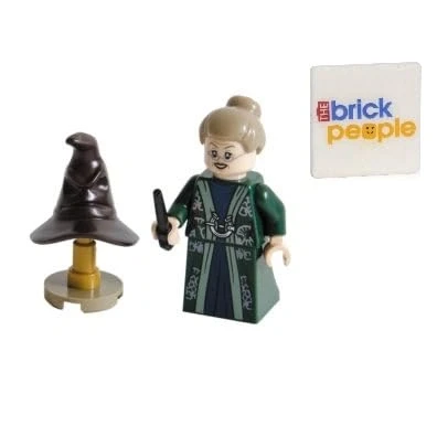 Image of LEGO Harry Potter: Professor McGonagall Minifigure with Wand and Sorting Hat