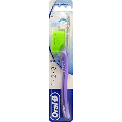 Image of 12 x ORAL B Tooth Brush 123 Indicator Head 40 Medium