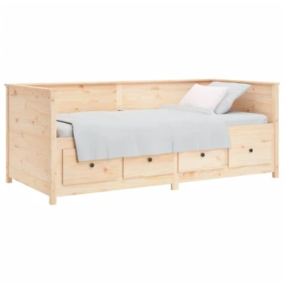 Image of vidaXL Day Bed without Mattress 75x190 cm Small Single Solid Wood Pine