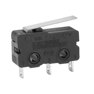 Image of Sourcingmap AC 250V 5 Amp SPDT 1NO 1NC Short Straight Hinge Lever Mini Micro Switch (10 Piece)