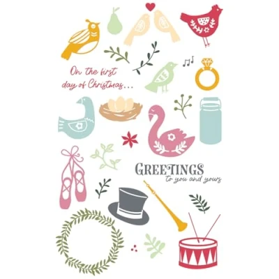 Image of Sizzix A5 Clear Stamps Set 12 Days of Christmas by Catherine Pooler
