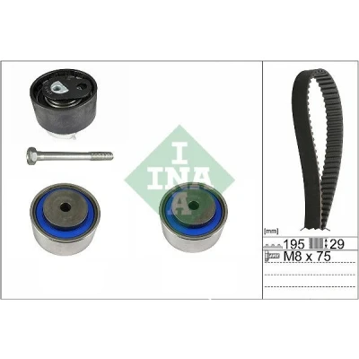 Image of 081640, 0816H0, 0816K2, 0829F9, 083055 Timing belt kit INA 530 0765 10 195 LAND ROVER: Discovery 3, Range Rover Sport, 4, JAGUAR: XF Saloon