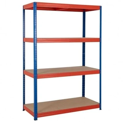 Image of SGS 4 Tier Garage Shelving Racking Storage, Heavy Duty 500kg Max 180x120x60cm