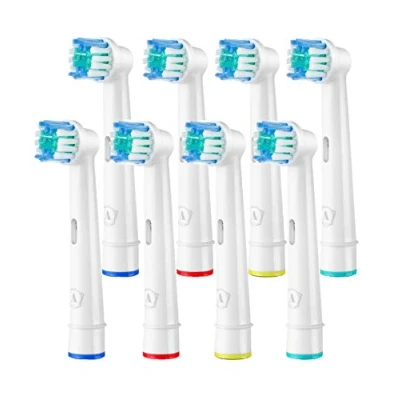 Image of Aster Replacement Toothbrush Heads Compatible with Oral B Professional Electric Brush Classic Precision Clean Fit Care Pack of 8