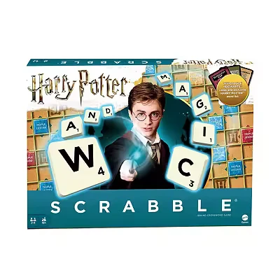 Image of Scrabble Harry Potter Board Game, Crossword Strategy Game for Kids and Adults, 2 to 4 Players, DPR77