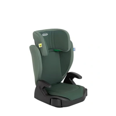 Image of Graco Junior Maxi i Size R129 Highback Booster car seat with cupholders, Suitable from 100 150cm (Approx. 3.5 to 12 Years), Hunter Fashion