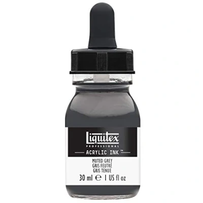 Image of LIQUITEX 4260505 Special Release Collection, Professional Acrylic Ink, Muted Grey, 3.8 x 9.5 cm