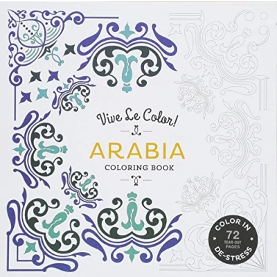 Image of Vive Le Color! Arabia (Coloring Book): Color In; De stress (72 Tear out Pages)