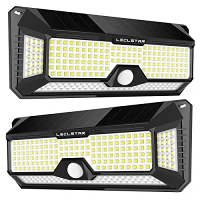 Image of Super Bright 136 LED Solar Security Lights Outdoor with Motion Sensor,[4400 mAh Battery Powered] IP65 Waterproof Powered Light 3 Lighting Modes,270 Wide Angle,4 Sided