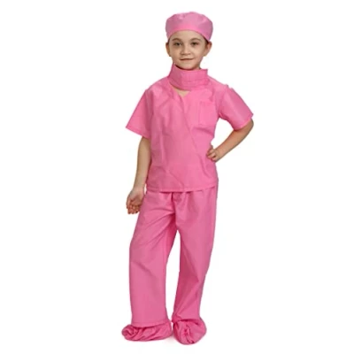 Image of Dress Up America Children Doctor Scrub&#039;s Costume Kids Doctors Outfit Beautiful Set for Role Play