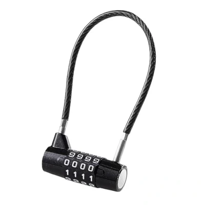 Image of 1 Pieces Digital Combination Lock, Anti Theft 4 Digit Padlock, Long Shackle Padlocks, Updated Safety Resettable Lock Suitable for Bicycle, Wardrobe, Helmet