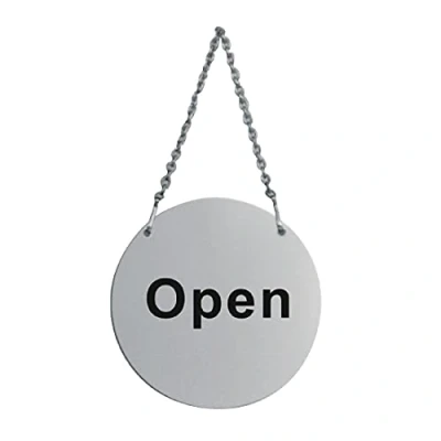 Image of Vogue U065 Stainless Steel InchOpen and Closed Inch Door Sign, 130mm Size