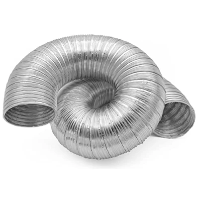 Image of H&amp;C VENT 80mm / 3.2 inch Ducting Pipe │ Flexible Aluminium Tube Aircon Duct Hose Ventilation Flex Exhaust Tumble Dryer, Gas Cooker, Extractor Fan, Air Conditioning Conditioner (Air con, AC)