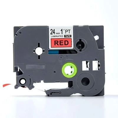 Image of IDIK Brother Compatible Black on Red Label Tape TZe 451 TZ451 24mm 8m