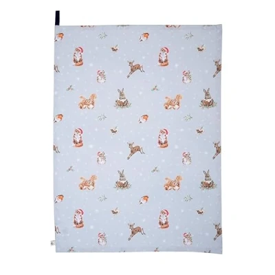 Image of Wrendale Designs Winter Woodland&#039; Tea Towel