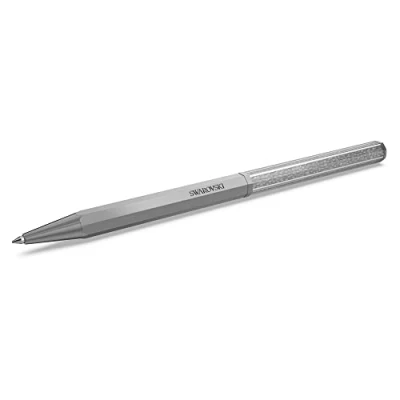 Image of Swarovski Crystalline ballpoint pen, Octagon shape, Silver Tone