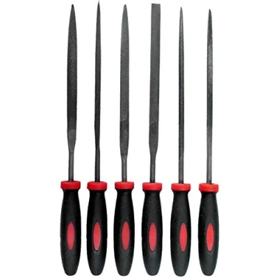 Image of CON:P B20206 Mini File Set, Silver/Red/Black, 100 mm, 6 Piece