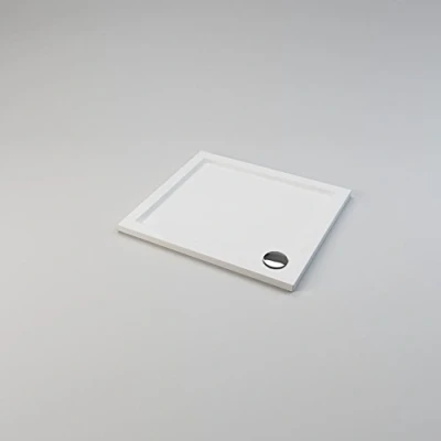 Image of ELEGANT Rectangular 900 x 800 40mm Stone Tray for Shower Enclosure Cubicle + Waste Trap