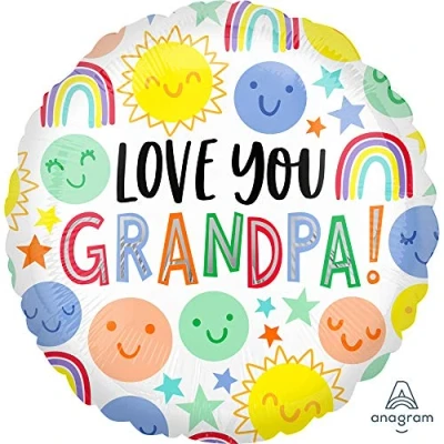 Image of Amscan 4198601 Sd C: Love You Grandpa Faces