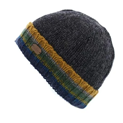 Image of Kusan 100% Wool Ribbed Pull On Beanie Hat PK1811 (Grey 2)