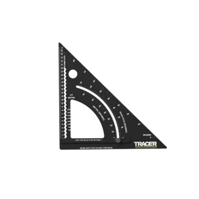 Image of TRACER 12&quot; ProSquare Adjustable Measuring Tool (Professional Construction Square with lockable arm and easy to read laser markings)
