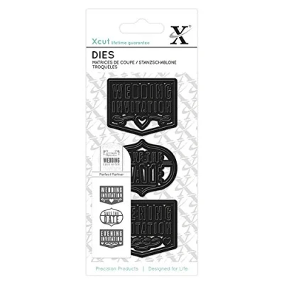 Image of Papermania 3 Piece Small Dies, Wedding Invite