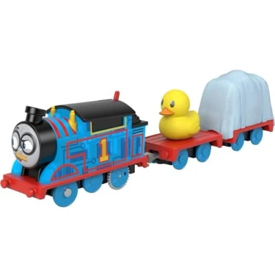 Image of Thomas &amp; Friends Motorized Toy Train Secret Agent Battery Powered Engine with Cargo for Preschool Kids Ages 3+ Years, HMK03