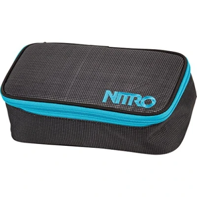 Image of Nitro Pencil Case XL inkl. Geo Dreieick &amp; Stundenplan, Federmäppchen, Schlampermäppchen, Faulenzer Box, Federmappe, Stifte Etui, Blur Blue Trims