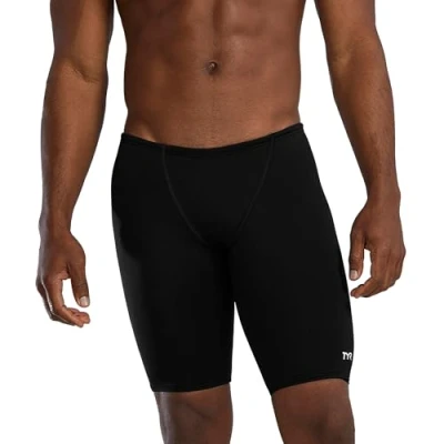 Image of TYR Men&#039;s Durafast Elite Solid Jammer Swim Suit (Black, 38)
