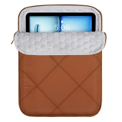 Image of TiMOVO 9 11 Inch Puffy Tablet Sleeve for Women, iPad Carrying Travel Bag Fit 10th Gen. 10.9&quot;, 9th/8th/7th 10.2&quot;, Air 11/Air 5th/4th 10.9&quot;,Galaxy Tab A9+/A9 Plus 11&quot;, Latte