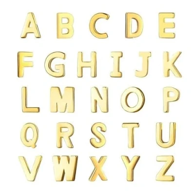Image of Andralok 18ct Gold Plated Sterling Silver Letter Single Stud Earring