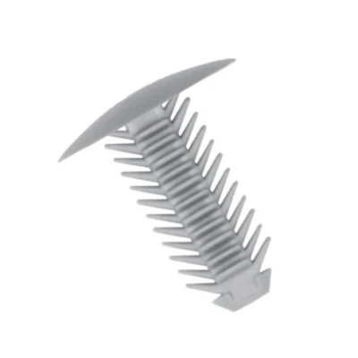 Image of Fir Tree Trim Panel Clips 8mm Hole 18mm Head, Light Grey (100)