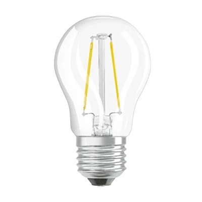 Image of OSRAM LED Superstar Classic P / lamp in drop shape with E27 base dimmable replacement for 40 Watt filament style clear warm white 2700 Kelvin 1 pack