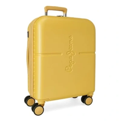 Image of Pepe Jeans Highlight Cabin Suitcase Ochre 40 x 55 20 cm Rigid ABS Built in TSA Closure 37L 2.7 kg 4 Wheels Double Extendable Hand Luggage