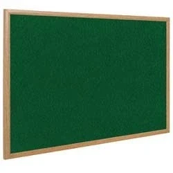Image of Indigo Reversible Green Fabric Notice Cork Board 600 x 400mm Fixings &amp; Pins Incl