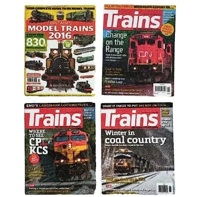 Image of Melody Jane Dolls House Model Trains Railway Magazine Cover Set 1:12 Hobby Living Accessory