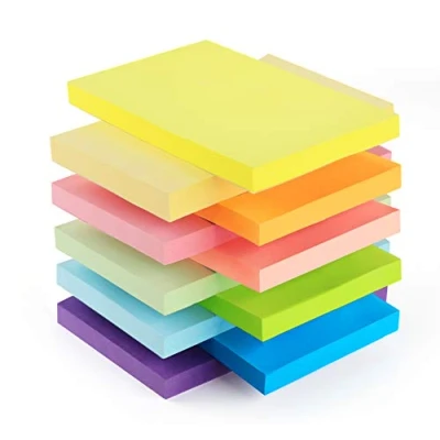 Image of Large Sticky Notes,10 Pack 76 x 127 mm Colour Notes,1000 Sheets Pastel Self Stick Notes, Super Adhesive Notes Pads,Coloured Notepads for Note Taking,to Do Lists&amp;Reminders (10 Colours)