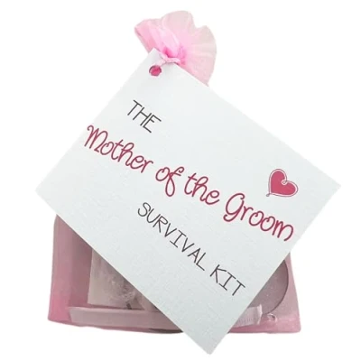 Image of Mother of The Groom Survival Kit. Thank You Gift &amp; Card Keepsake. Novelty Wedding