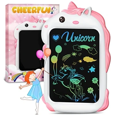 Image of Unicorn Gifts for Girls Kids Toys Toddlers Age 2 3 4 5 + Year Old Advent Calendar LCD Doodle Writing Board Tablet Drawing Pad Birthday Christmas Travel