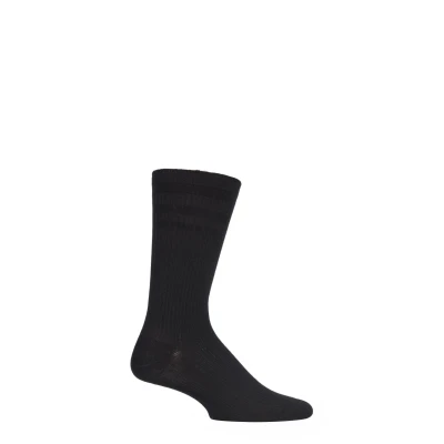 Image of 1 Pair Black Extra Wide Bamboo Softop Socks Men&#039;s 6 11 Mens HJ Hall