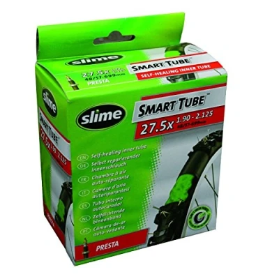Image of Slime 2 x Bike Inner Tubes 27.5 1.90 2.125 650B Mountain Bikes Schrader Valves Filled To Instantly Seal And Repair Punctures