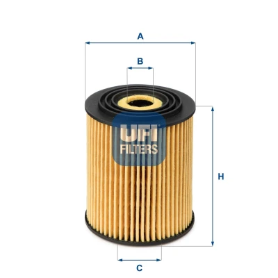 Image of 11427509208, 11427512446 Oil Filter UFI 25.034.00 Insert FIAT: 500X, Tipo Hatchback, Estate, MINI: Convertible