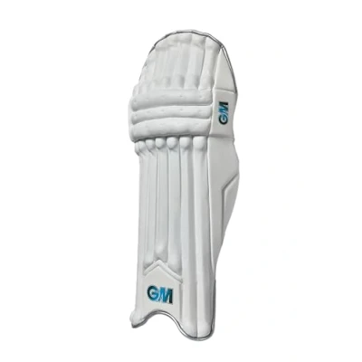 Image of Gunn &amp; Moore GM Cricket Batting Pads Diamond 606 Traditional Cotton Cane Extra Small Adult Left Handed 16.5&quot; Approx Weight 1.73 kg 1 Pair White