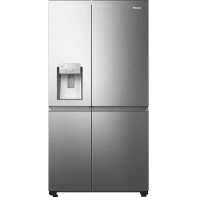 Image of Hisense RS818N4IIE Wifi Connected Plumbed Total No Frost American Fridge Freezer Stainless Steel E Rated