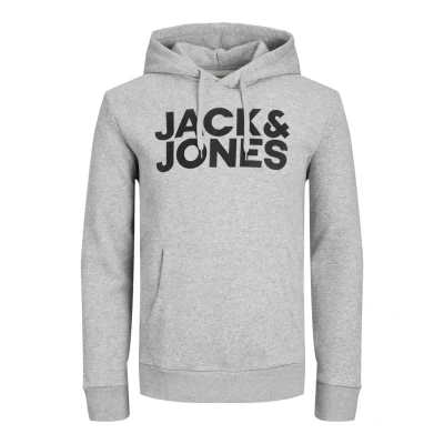 Image of Jack &amp; Jones Ecorp LOGO NOOS Hoodie Light grey, Men&#039;s, Size: Small, grey