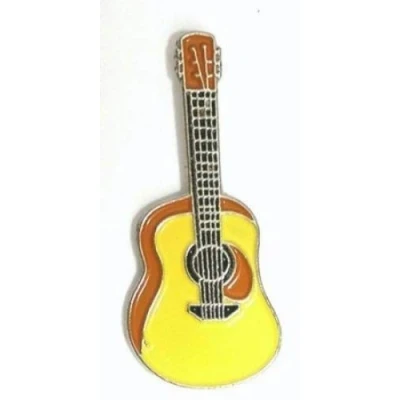 Image of Metal Enamel Pin Badge Brooch Rock Folk Spanish Acoustic Guitar
