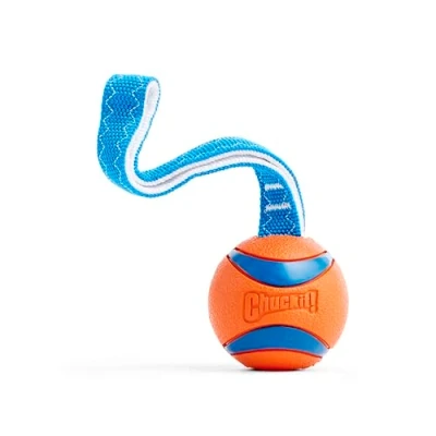 Image of Chuckit! Ultra Tug Dog Toy With Rubber Ball Of War Interactive Fetch for Dogs, Large