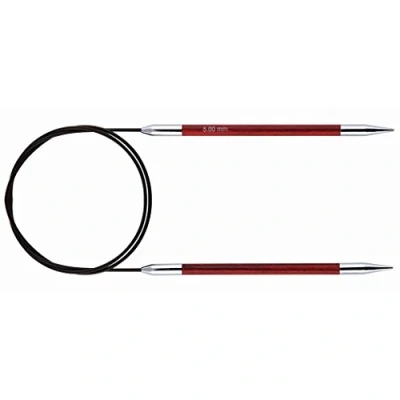 Image of KNITPRO KP29057 Royale: Knitting Pins: Circular: Fixed: 40cm x 5.00mm, Birchwood, brass, Multi Colour, 5mm