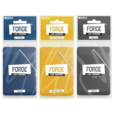 Image of Car Air Fresheners for Men Luxury Perfume Triple Pack (Savage, One Billion, Ventus) Long Lasting Scents &amp; Odour Eliminators Premium Hanging Auto Deodoriser Fresh Smell UK Aroma Essentials