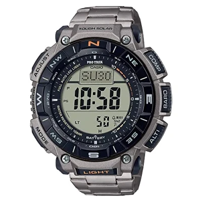 Image of Casio Men&#039;s Digital Quartz Watch with Titanium Strap PRG 340T 7ER